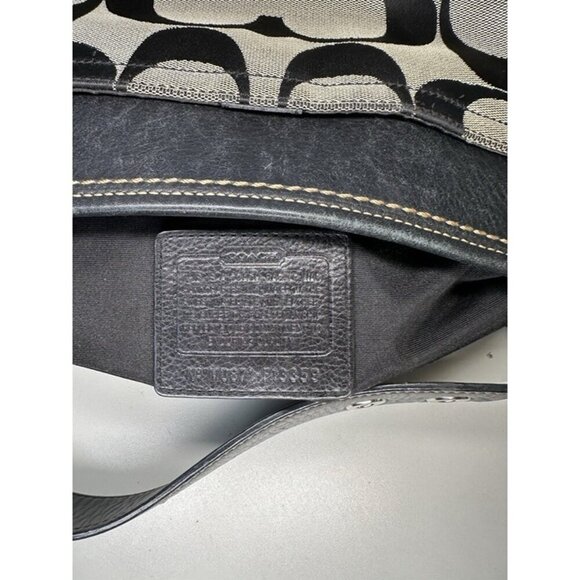 Coach Women's Purse Bag A0971-F13359 - Black and Gray - Fabric and Leather - Picture 7 of 9
